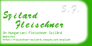 szilard fleischner business card